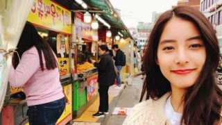 韓国旅行中のモデル・新木優子