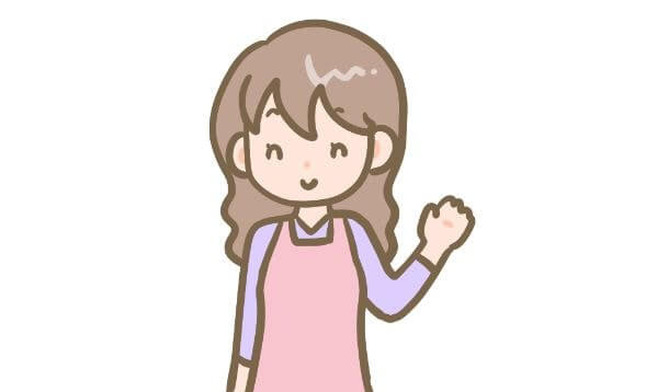 エプロン姿の女性